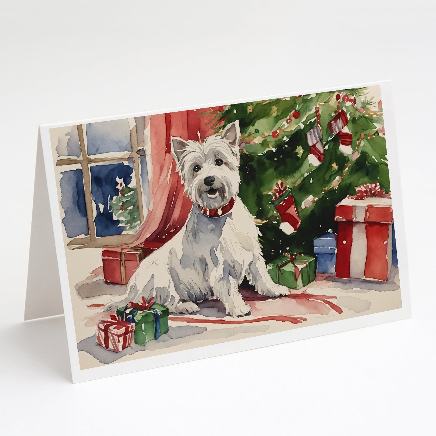 Buy this Westie Christmas Greeting Cards and Envelopes Pack of 8