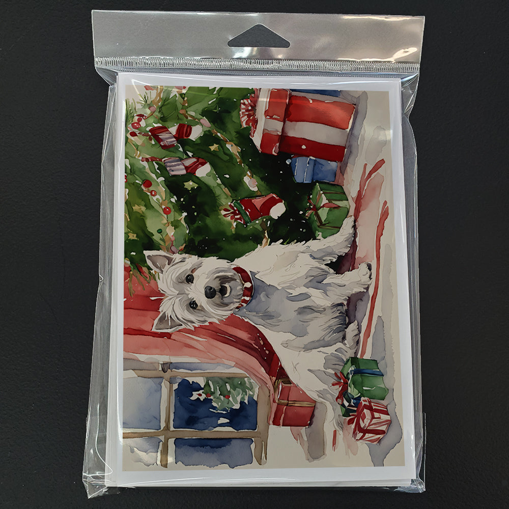 Westie Christmas Greeting Cards and Envelopes Pack of 8  the-store.com.