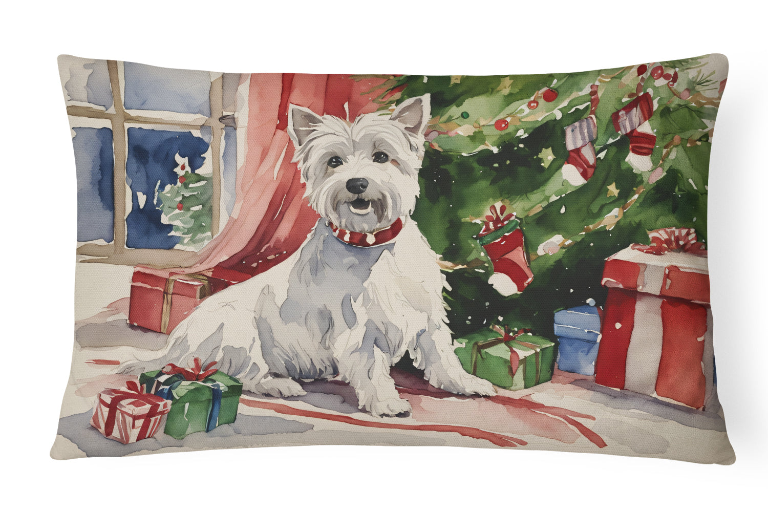 Buy this Westie Christmas Fabric Decorative Pillow