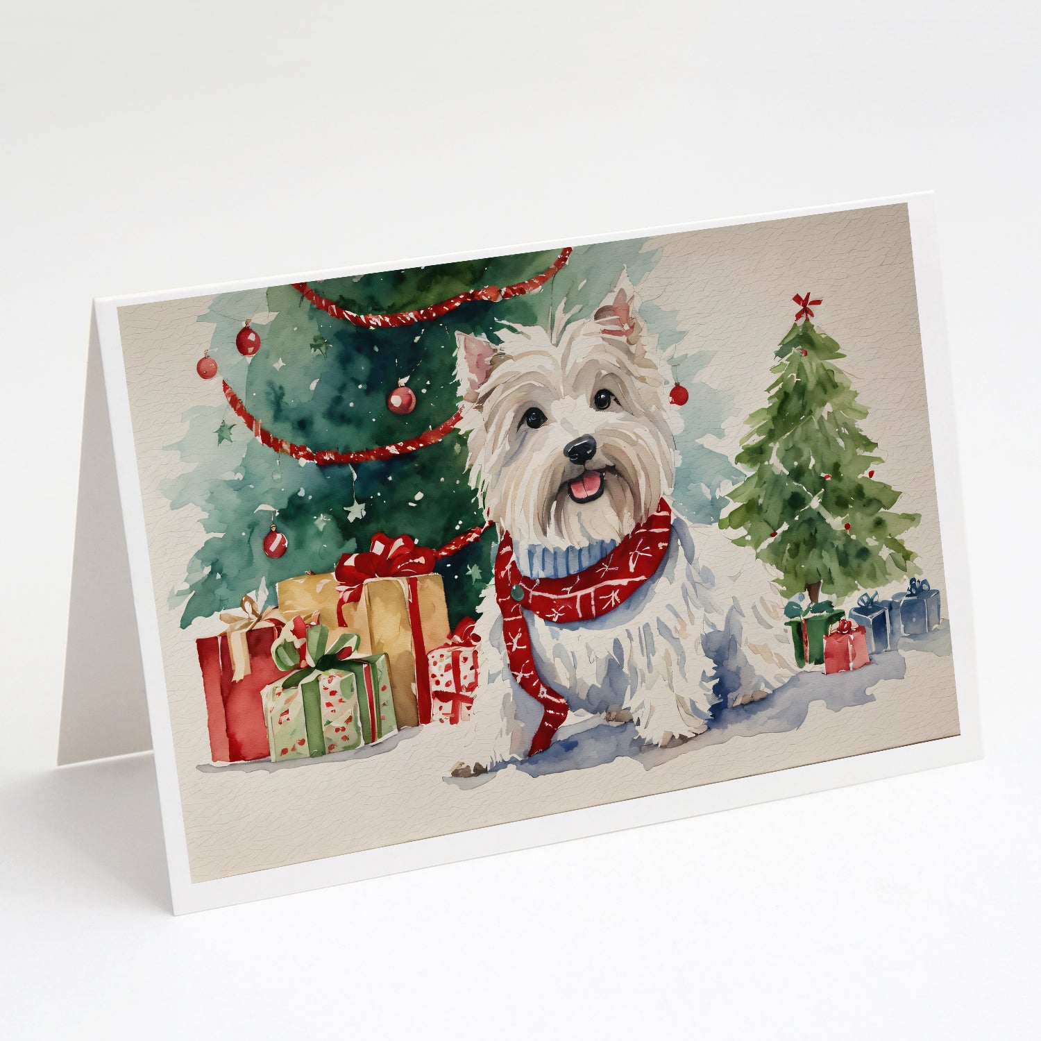 Buy this Westie Christmas Greeting Cards and Envelopes Pack of 8