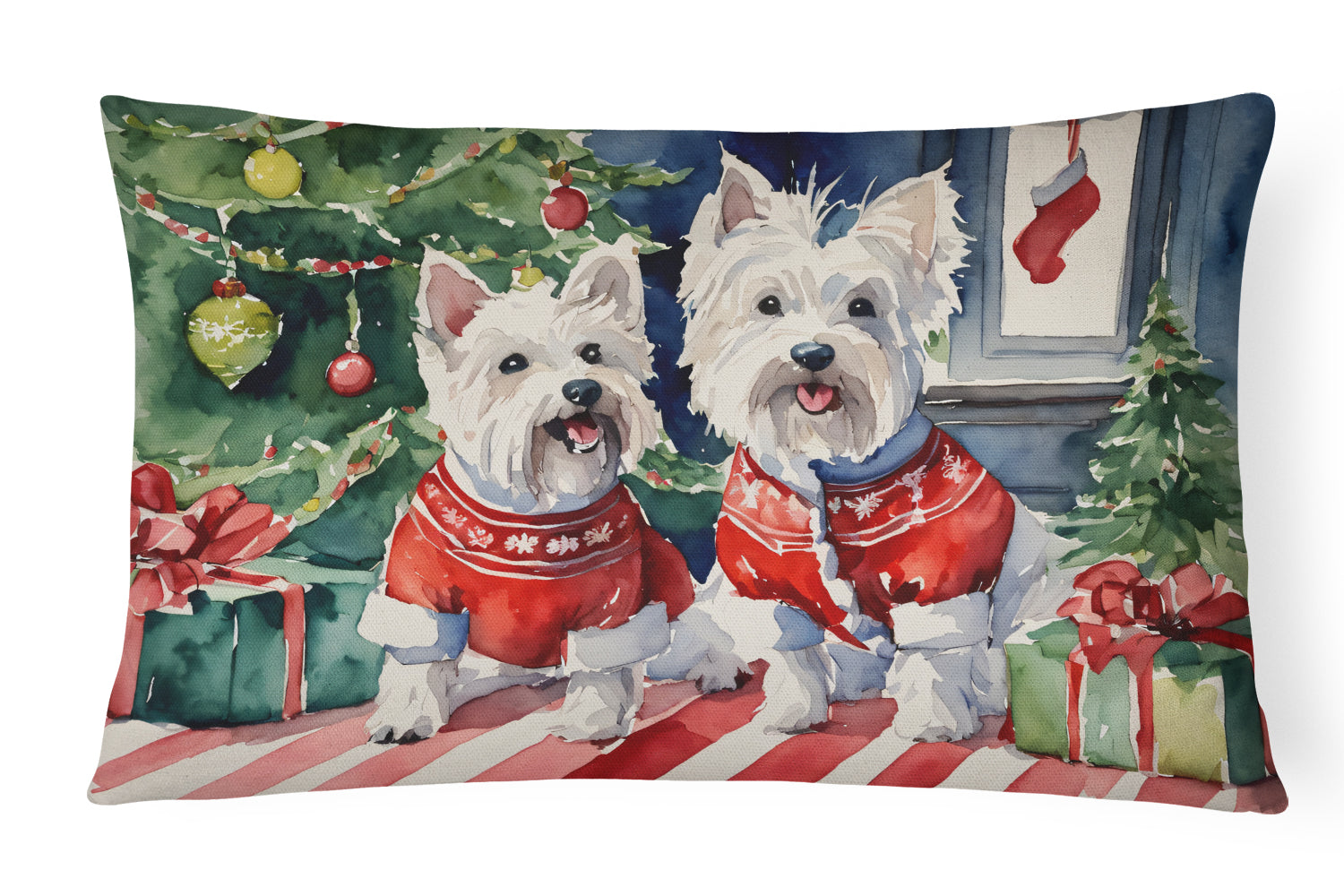 Buy this Westie Christmas Fabric Decorative Pillow