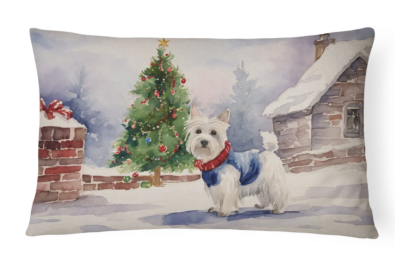 Buy this Westie Christmas Fabric Decorative Pillow