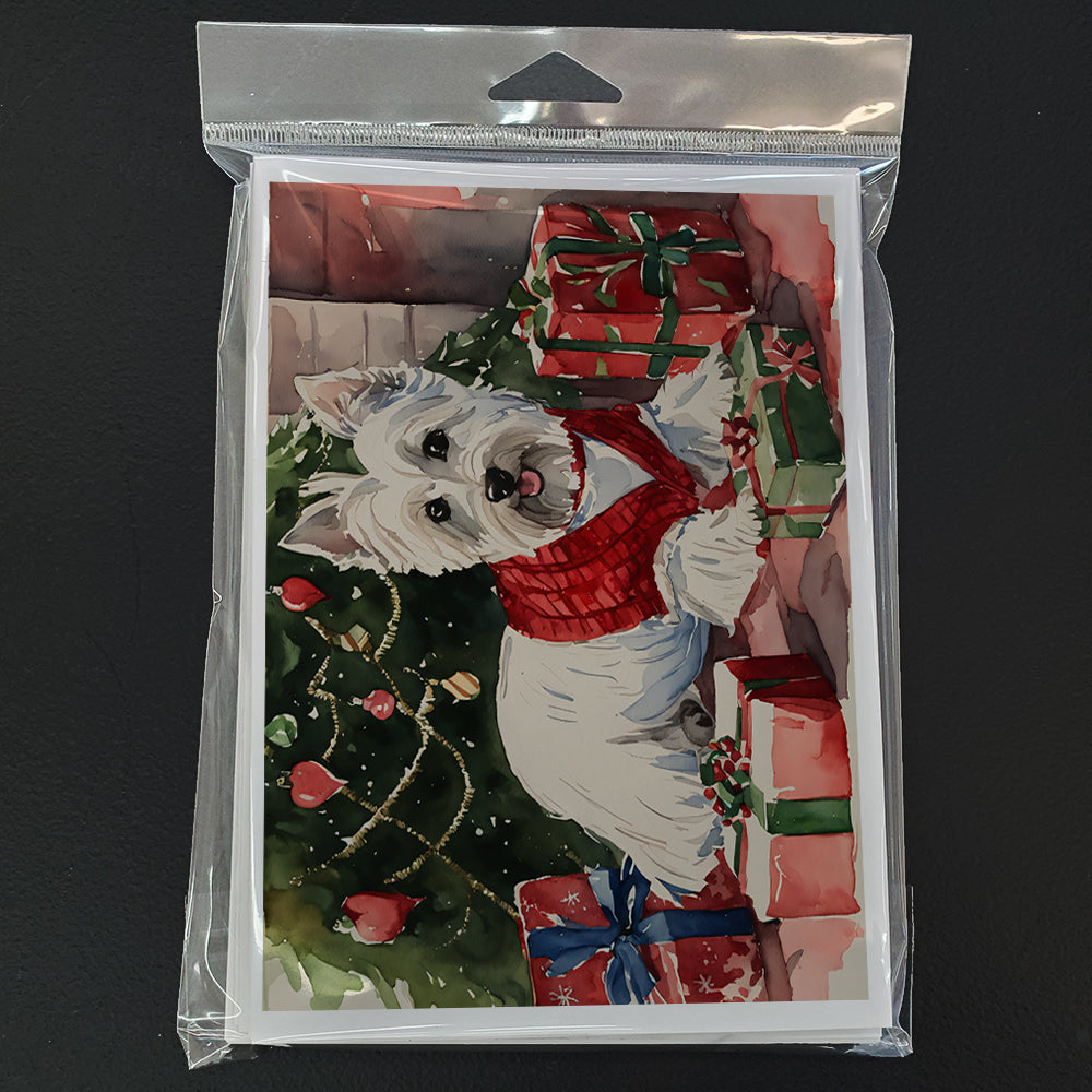 Westie Christmas Greeting Cards and Envelopes Pack of 8  the-store.com.