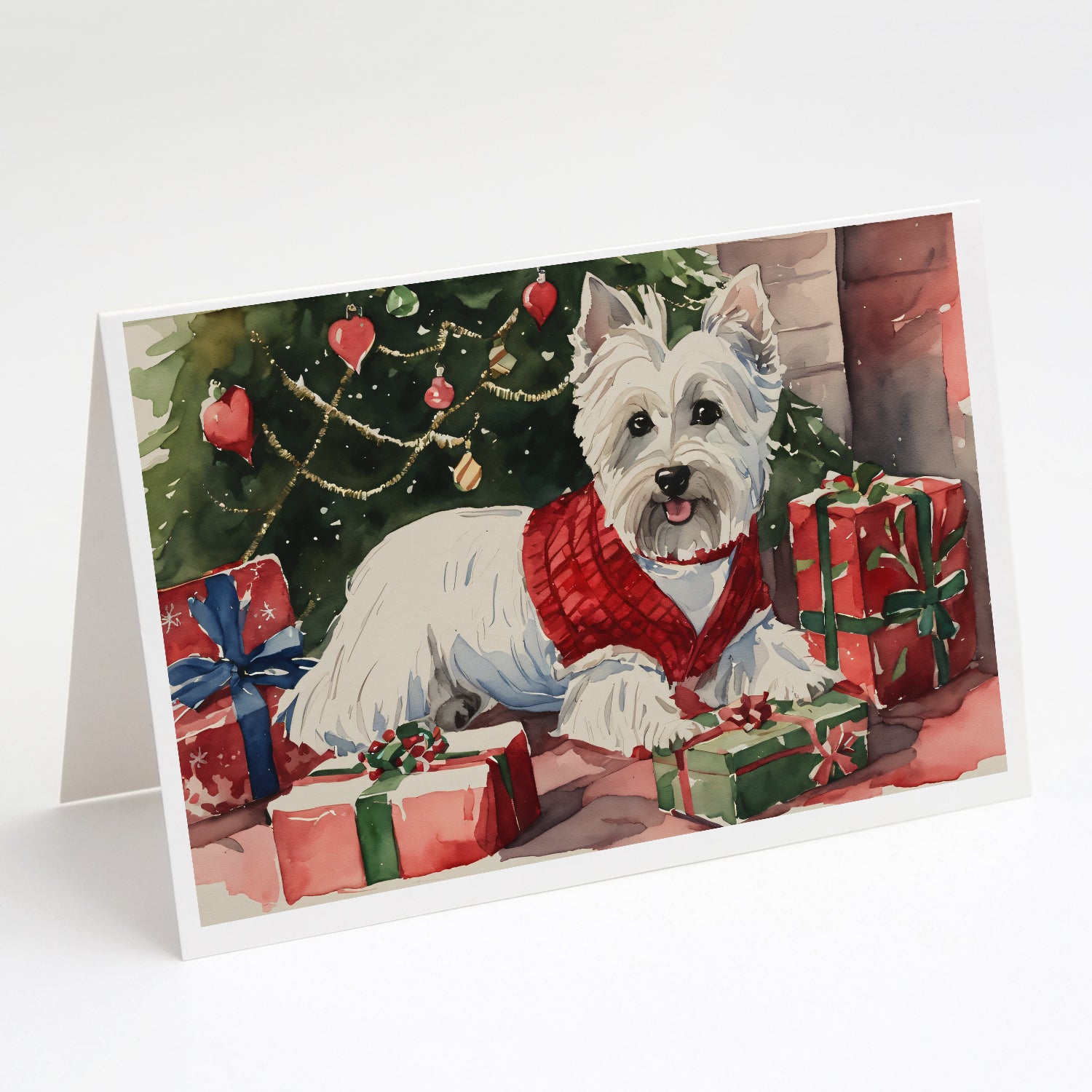 Buy this Westie Christmas Greeting Cards and Envelopes Pack of 8