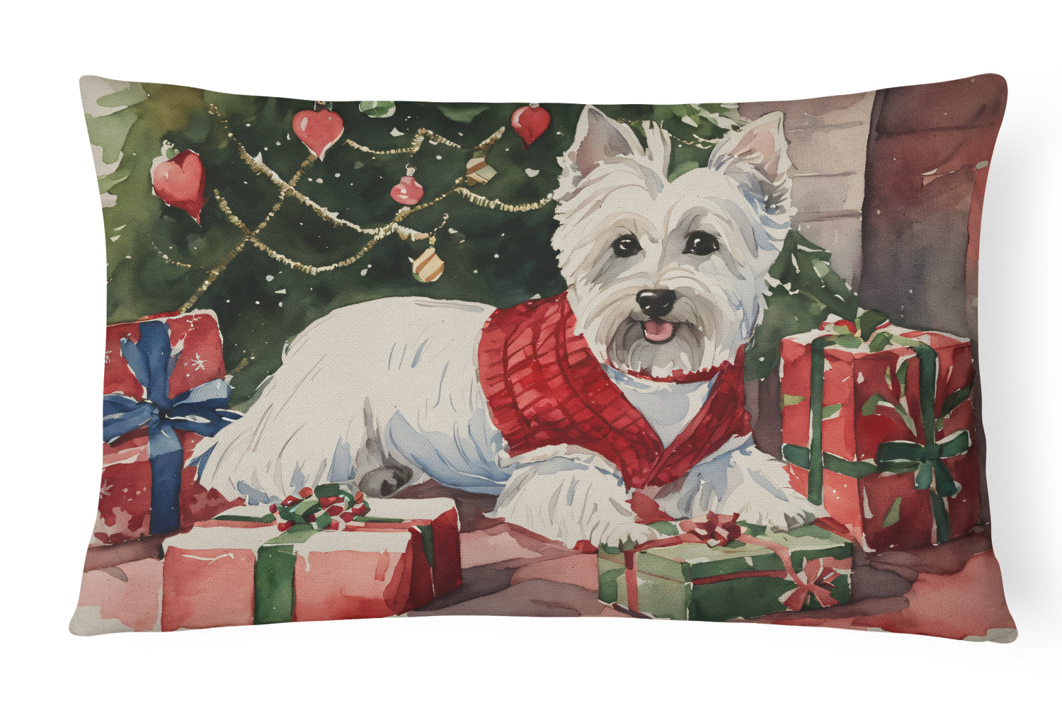 Buy this Westie Christmas Fabric Decorative Pillow