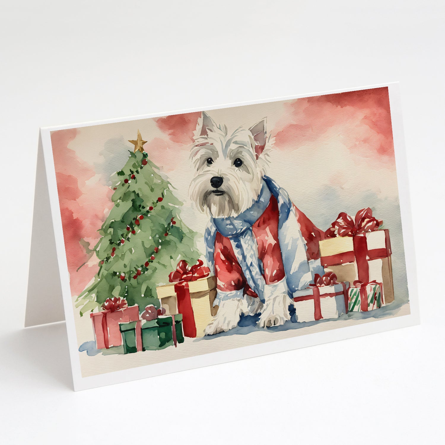 Buy this Westie Christmas Greeting Cards and Envelopes Pack of 8