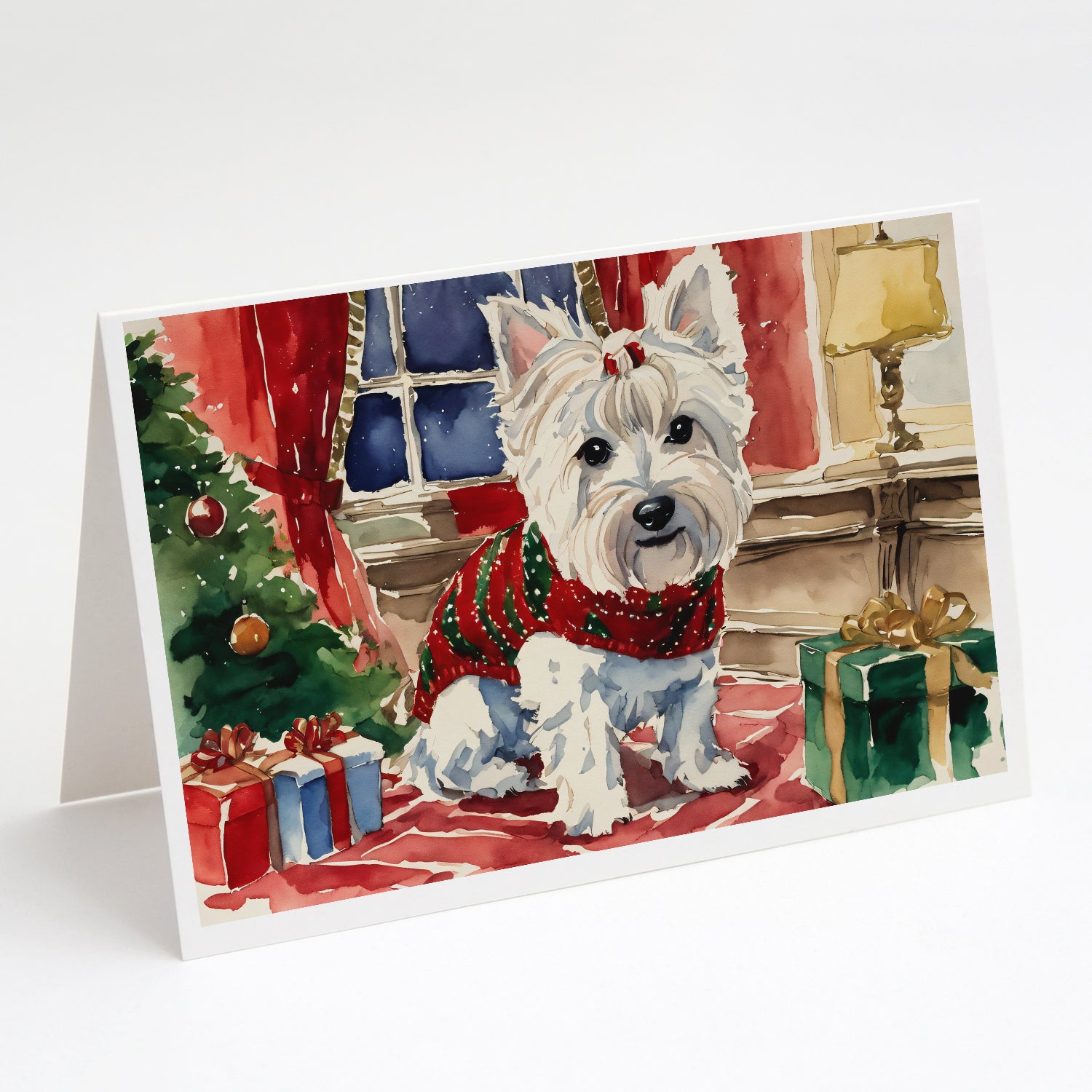 Buy this Westie Christmas Greeting Cards and Envelopes Pack of 8