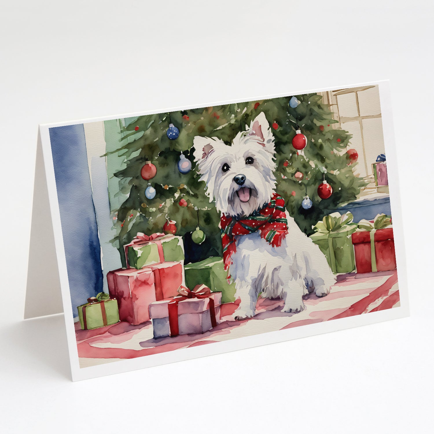 Buy this Westie Christmas Greeting Cards and Envelopes Pack of 8