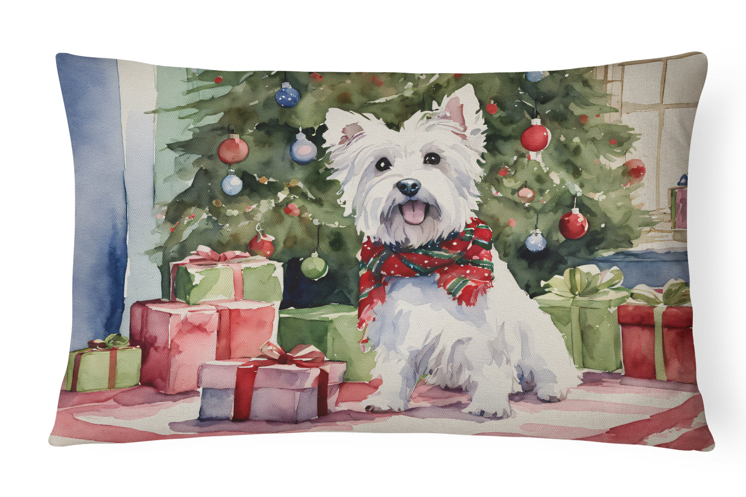 Buy this Westie Christmas Fabric Decorative Pillow