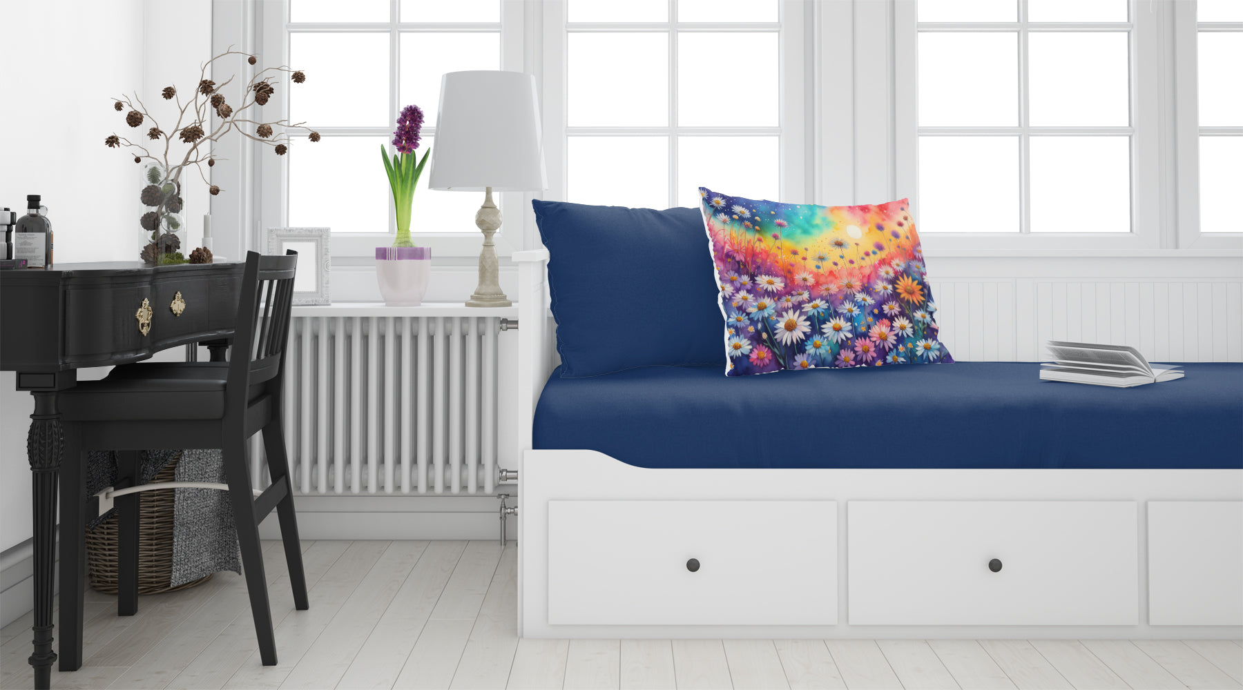 Asters in Color Fabric Standard Pillowcase  the-store.com.