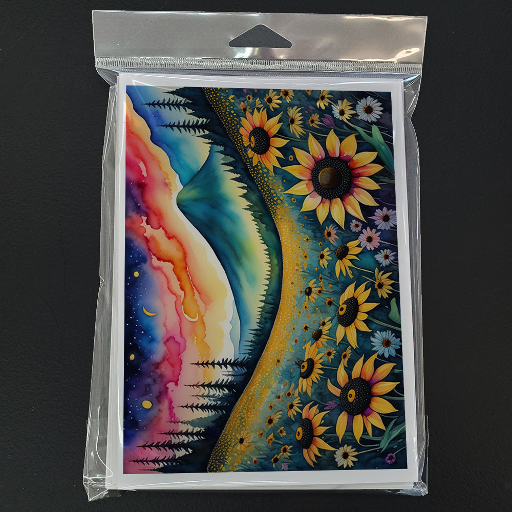 Black-eyed Susans in Color Greeting Cards and Envelopes Pack of 8  the-store.com.