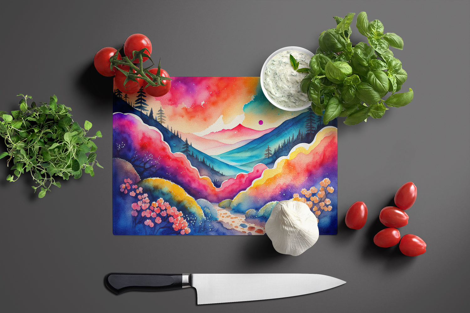 Brunia in Color Glass Cutting Board Large  the-store.com.