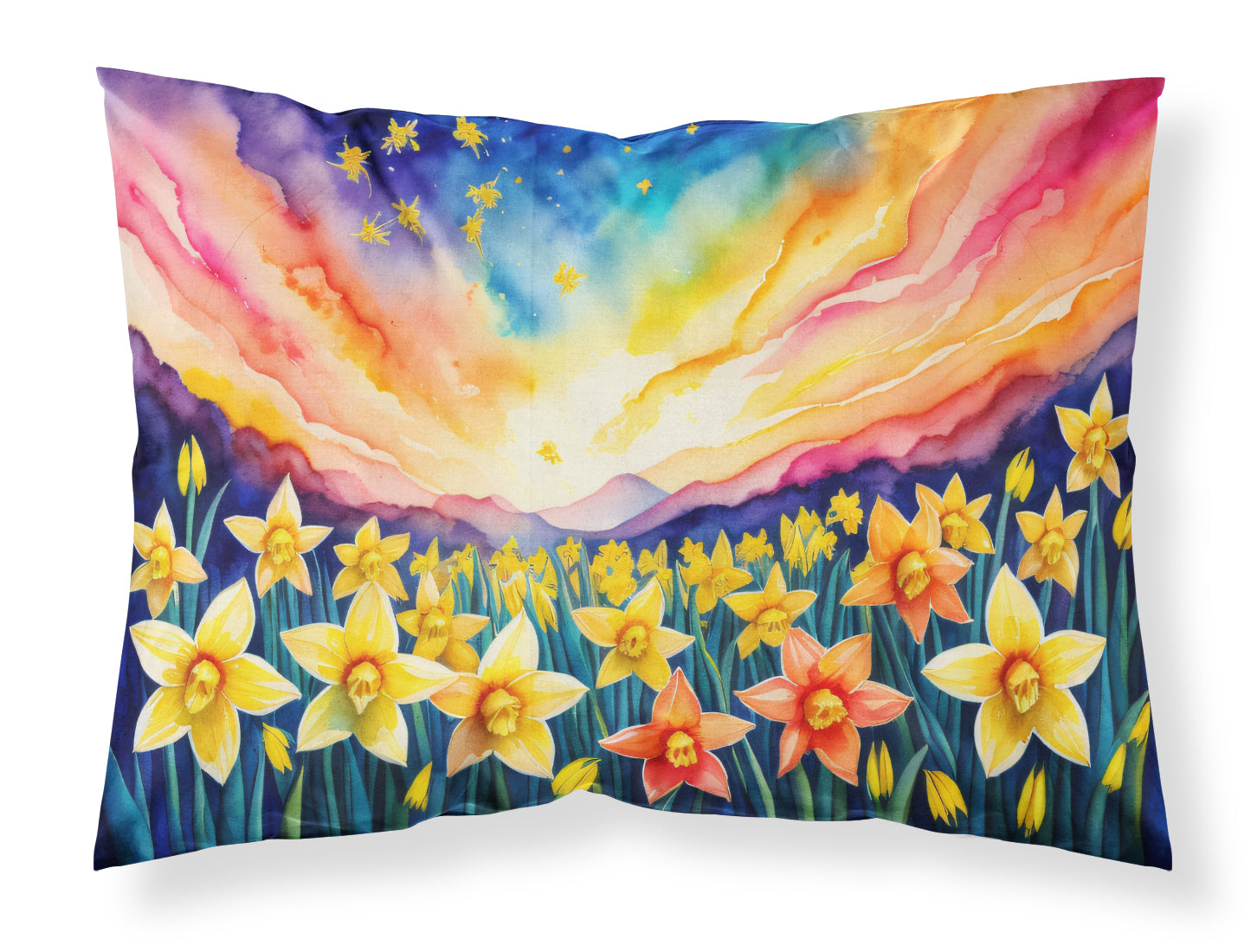 Buy this Daffodils in Color Fabric Standard Pillowcase