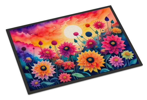 Buy this Dahlias in Color Indoor or Outdoor Mat 24x36