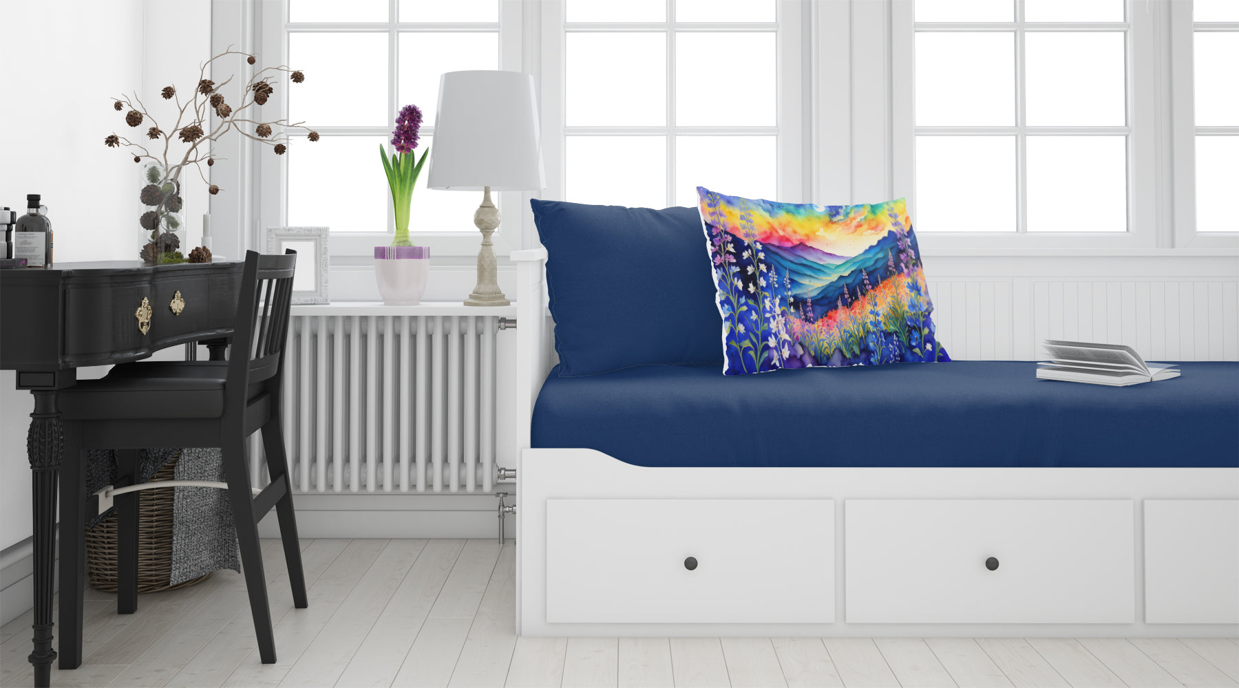 Buy this Delphinium in Color Fabric Standard Pillowcase