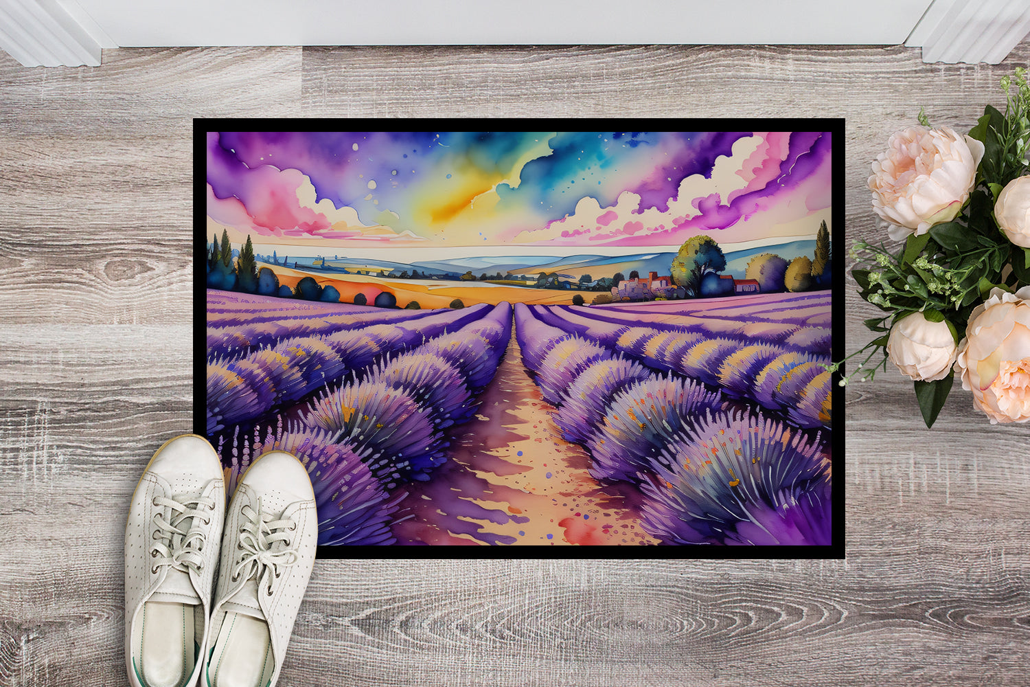 English Lavender in Color Indoor or Outdoor Mat 24x36  the-store.com.