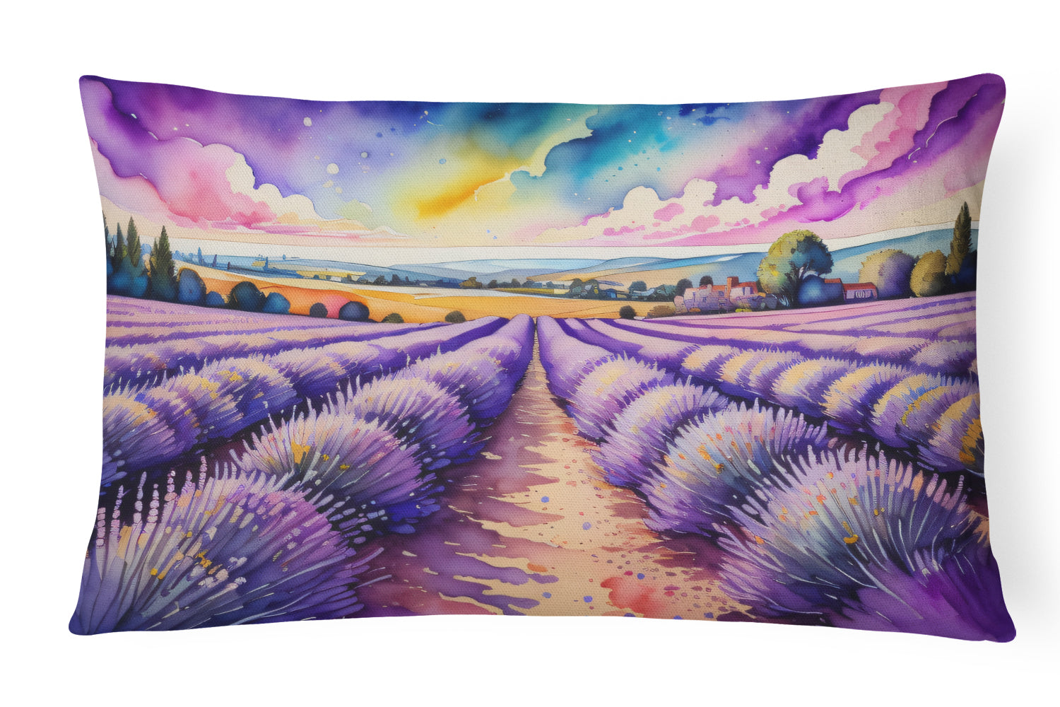 Buy this English Lavender in Color Fabric Decorative Pillow