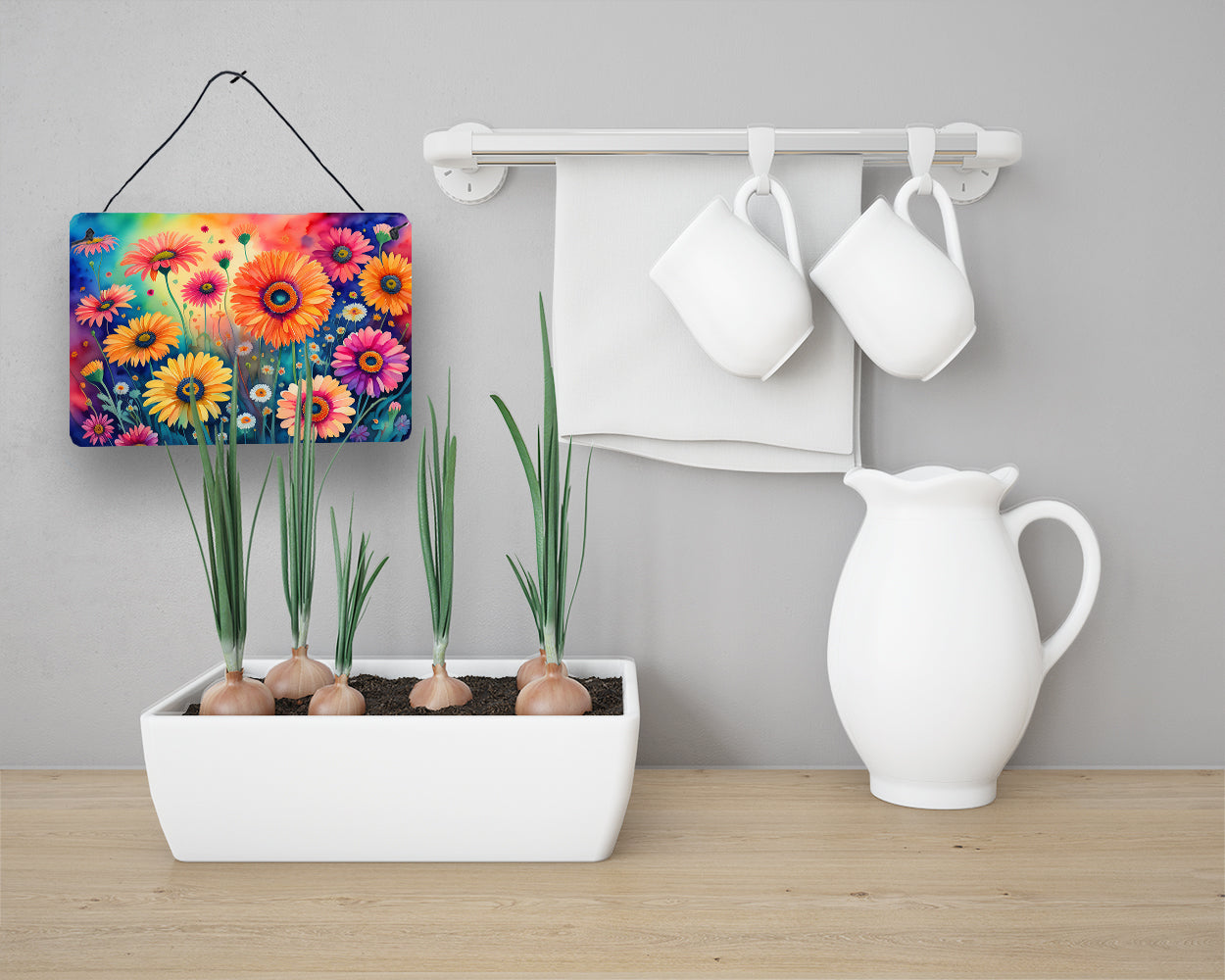 Gerbera Daisies in Color Wall or Door Hanging Prints