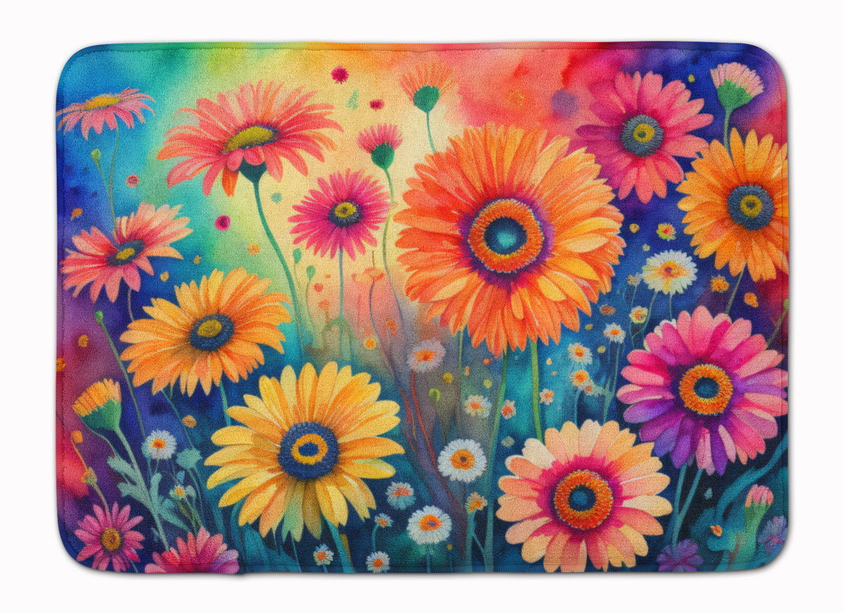 Buy this Gerbera Daisies in Color Memory Foam Kitchen Mat