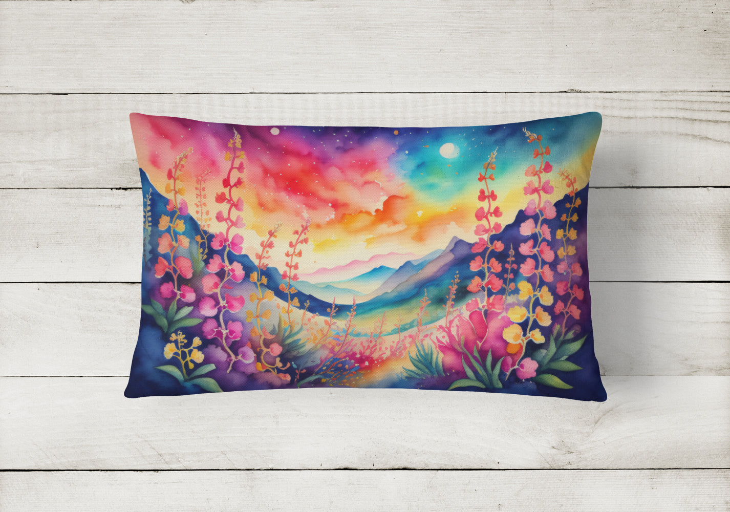 Snapdragon in Color Fabric Decorative Pillow  the-store.com.