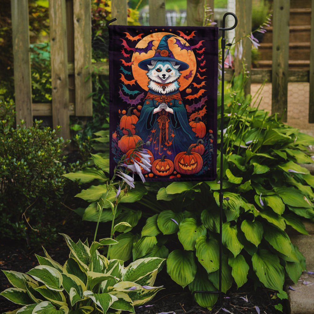 Buy this American Eskimo Witchy Halloween Garden Flag