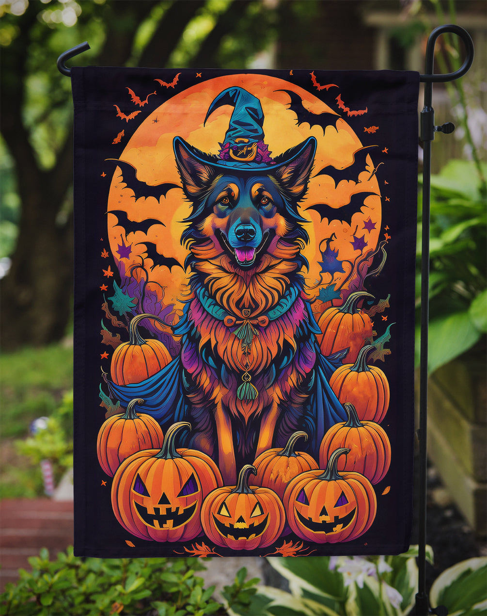 Belgian Tervuren Witchy Halloween Garden Flag