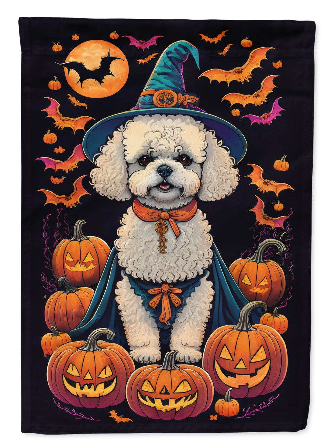 Buy this Bichon Frise Witchy Halloween Garden Flag