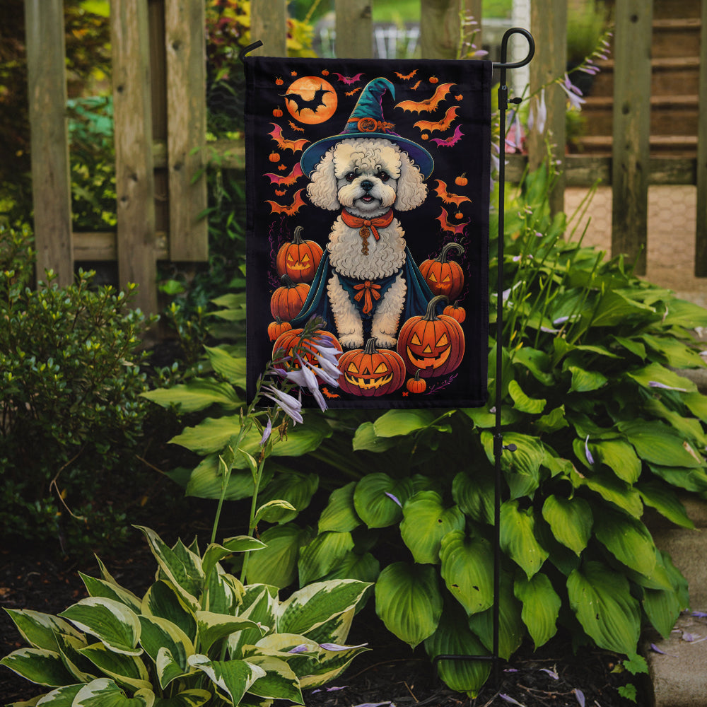 Bichon Frise Witchy Halloween Garden Flag  the-store.com.