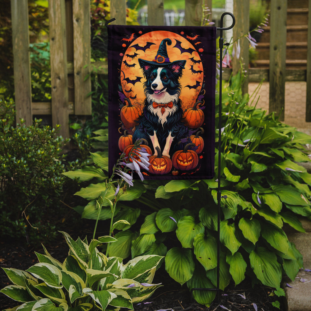 Border Collie Witchy Halloween Garden Flag  the-store.com.