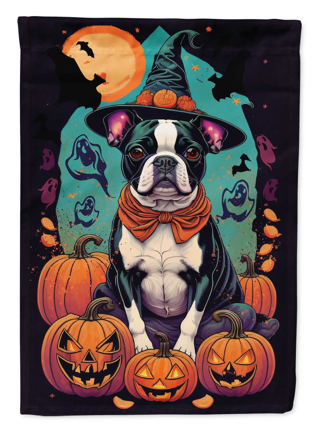 Buy this Boston Terrier Witchy Halloween Garden Flag