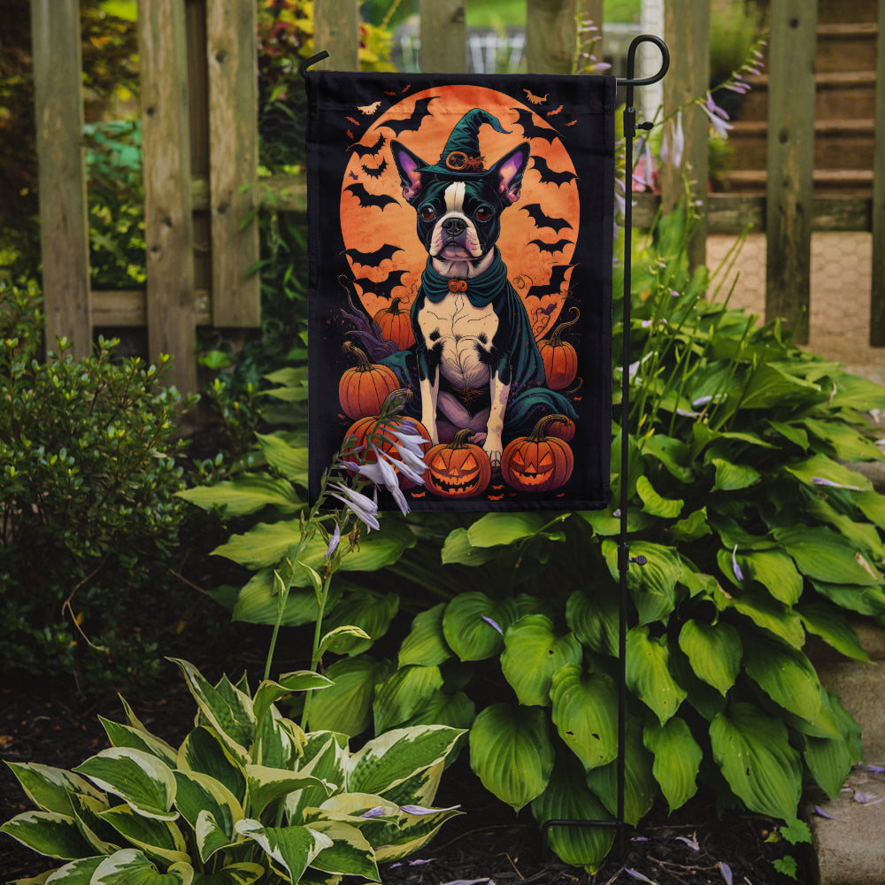 Boston Terrier Witchy Halloween Garden Flag  the-store.com.