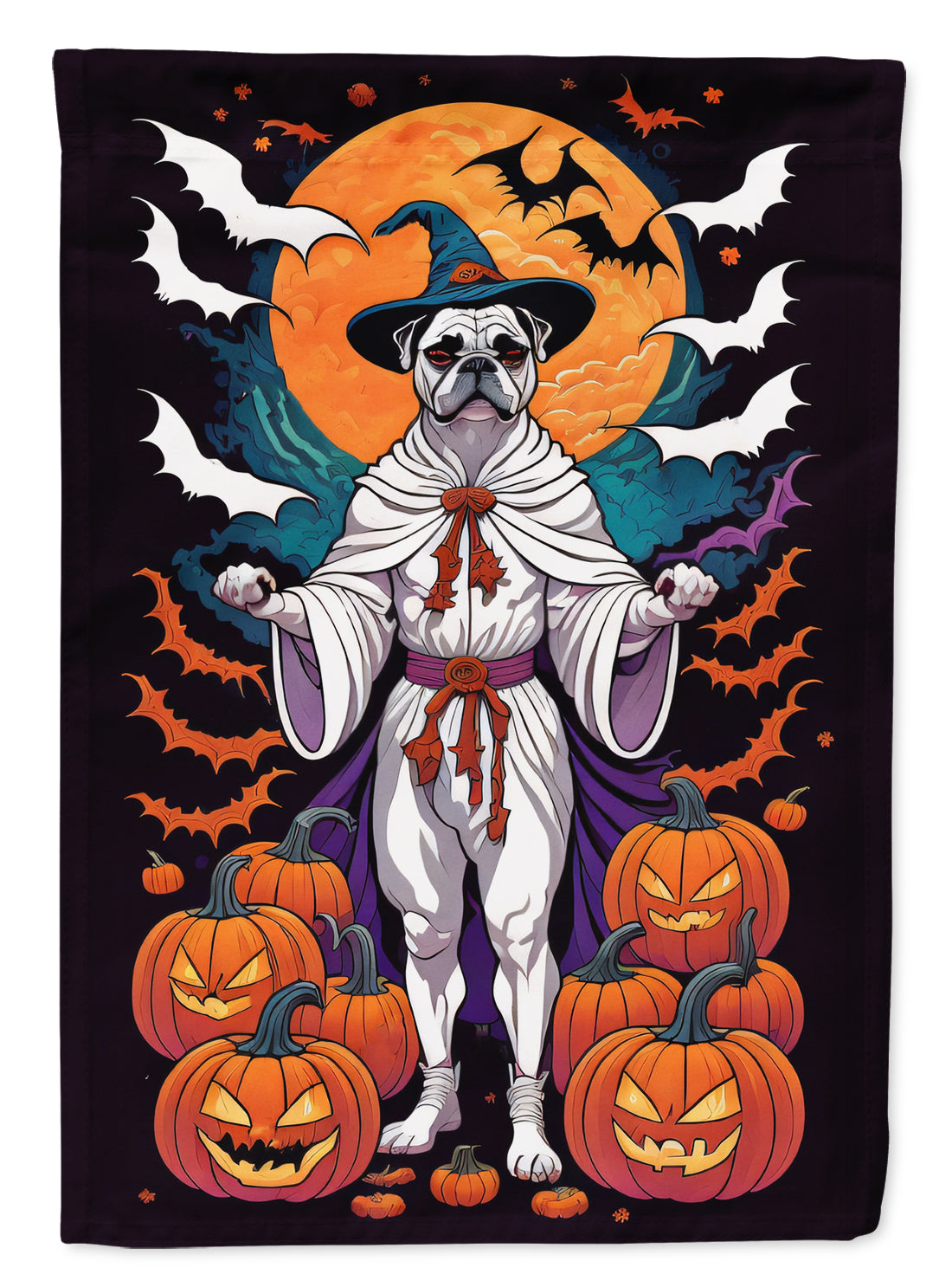 Buy this White Boxer Witchy Halloween House Flag