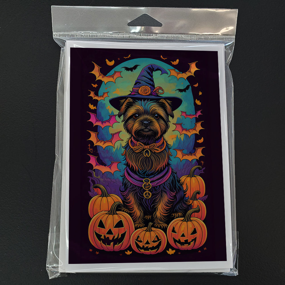 Cairn Terrier Witchy Halloween Greeting Cards and Envelopes Pack of 8  the-store.com.