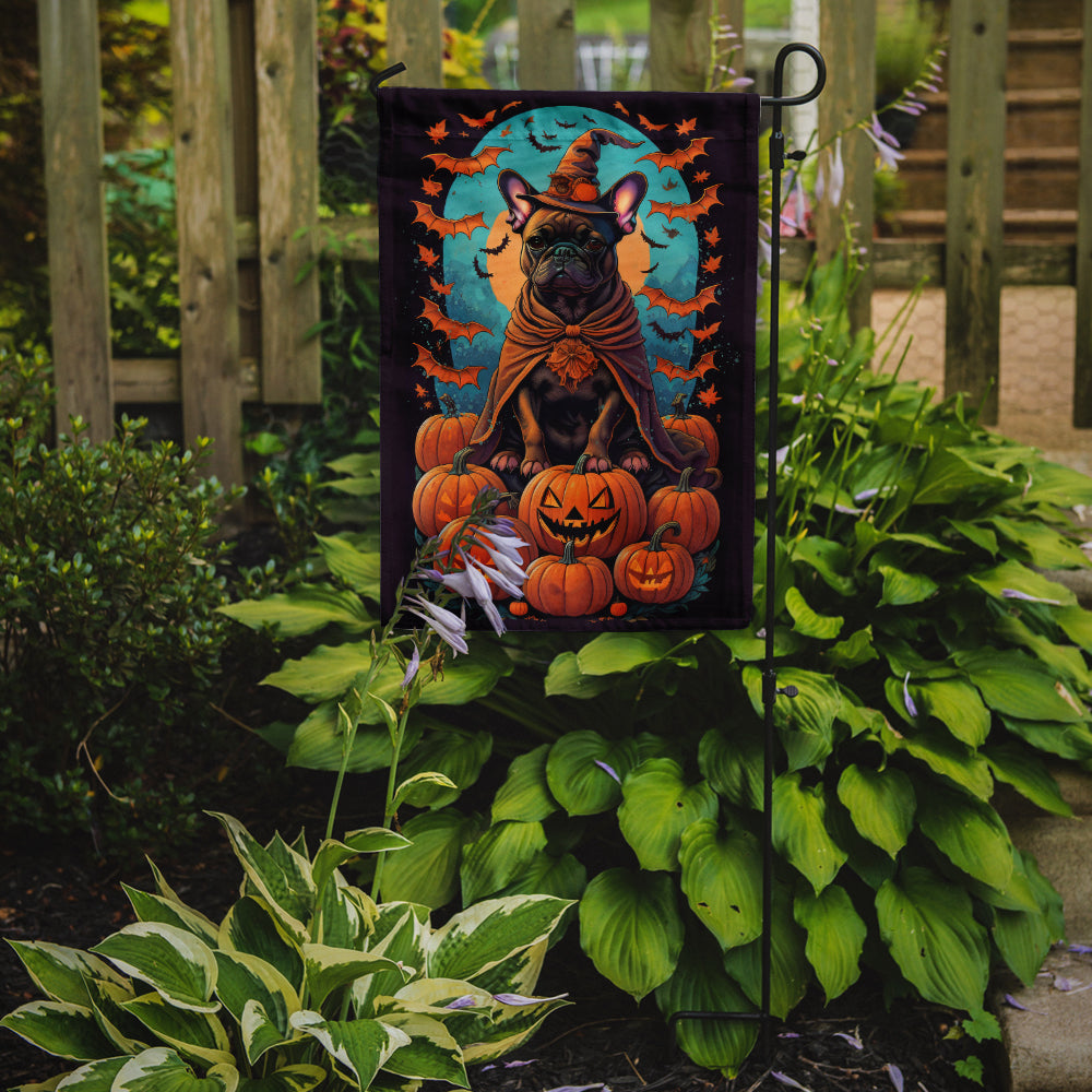 French Bulldog Witchy Halloween Garden Flag  the-store.com.