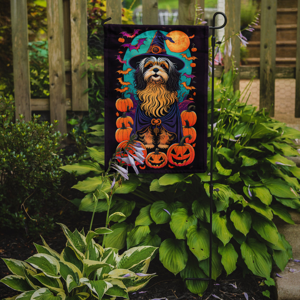 Havanese Witchy Halloween Garden Flag