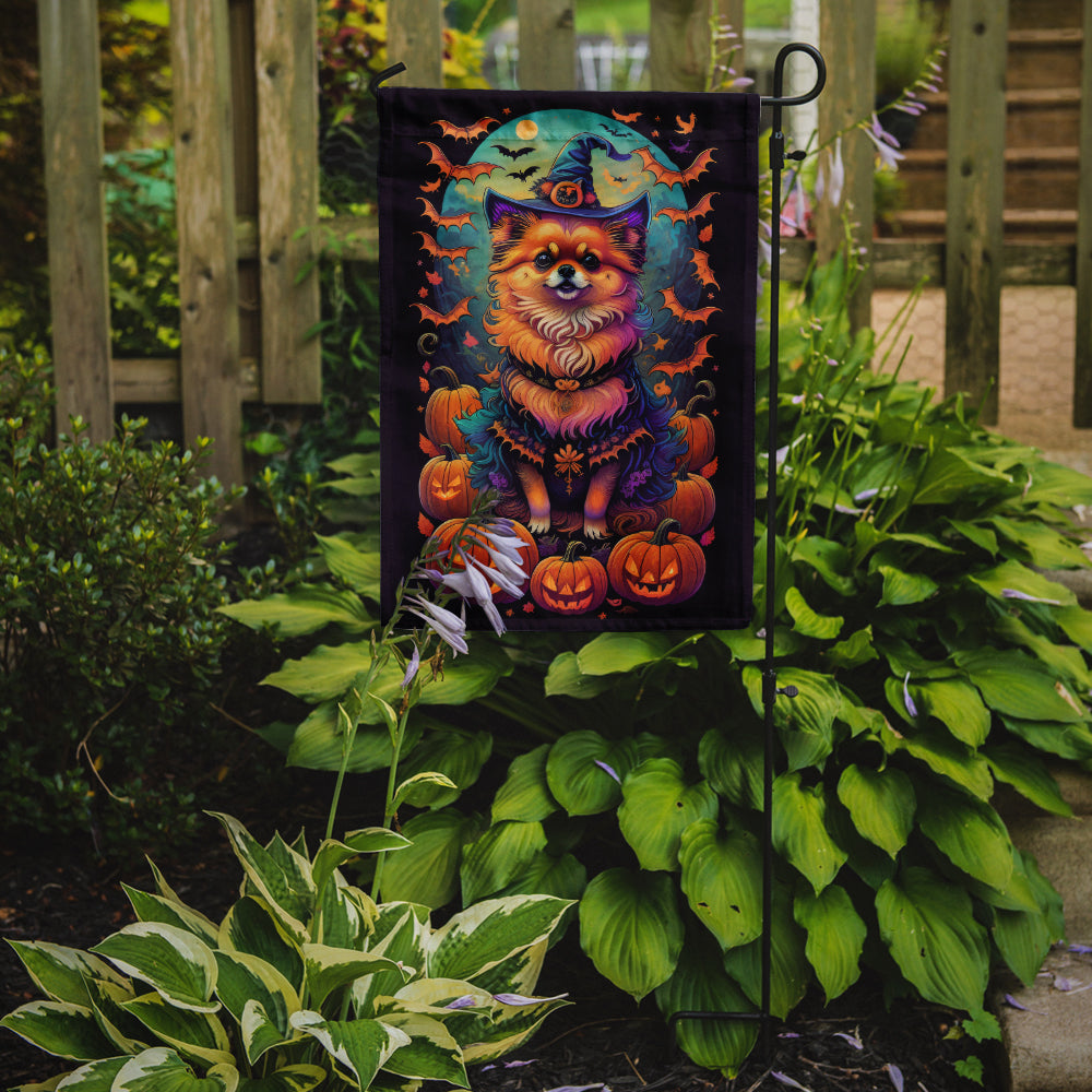 Buy this Pomeranian Witchy Halloween Garden Flag