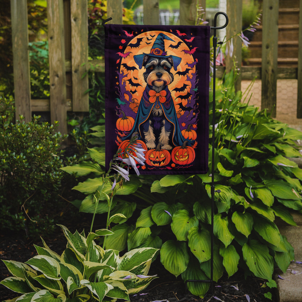 Schnauzer Witchy Halloween Garden Flag  the-store.com.