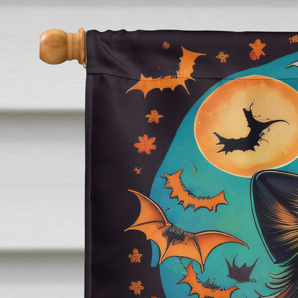 Sheltie Witchy Halloween House Flag  the-store.com.