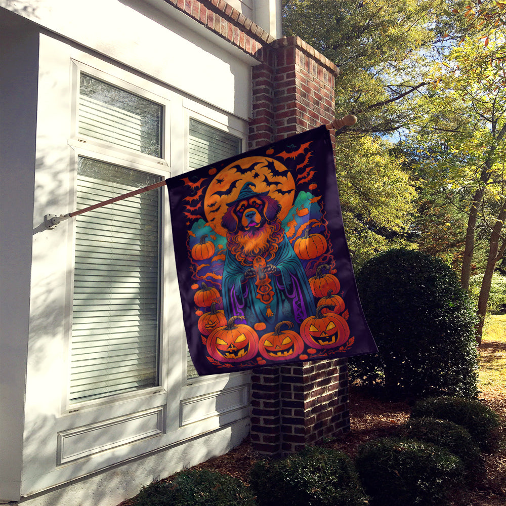 Tibetan Mastiff Witchy Halloween House Flag