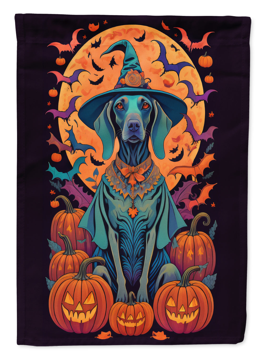 Buy this Weimaraner Witchy Halloween House Flag