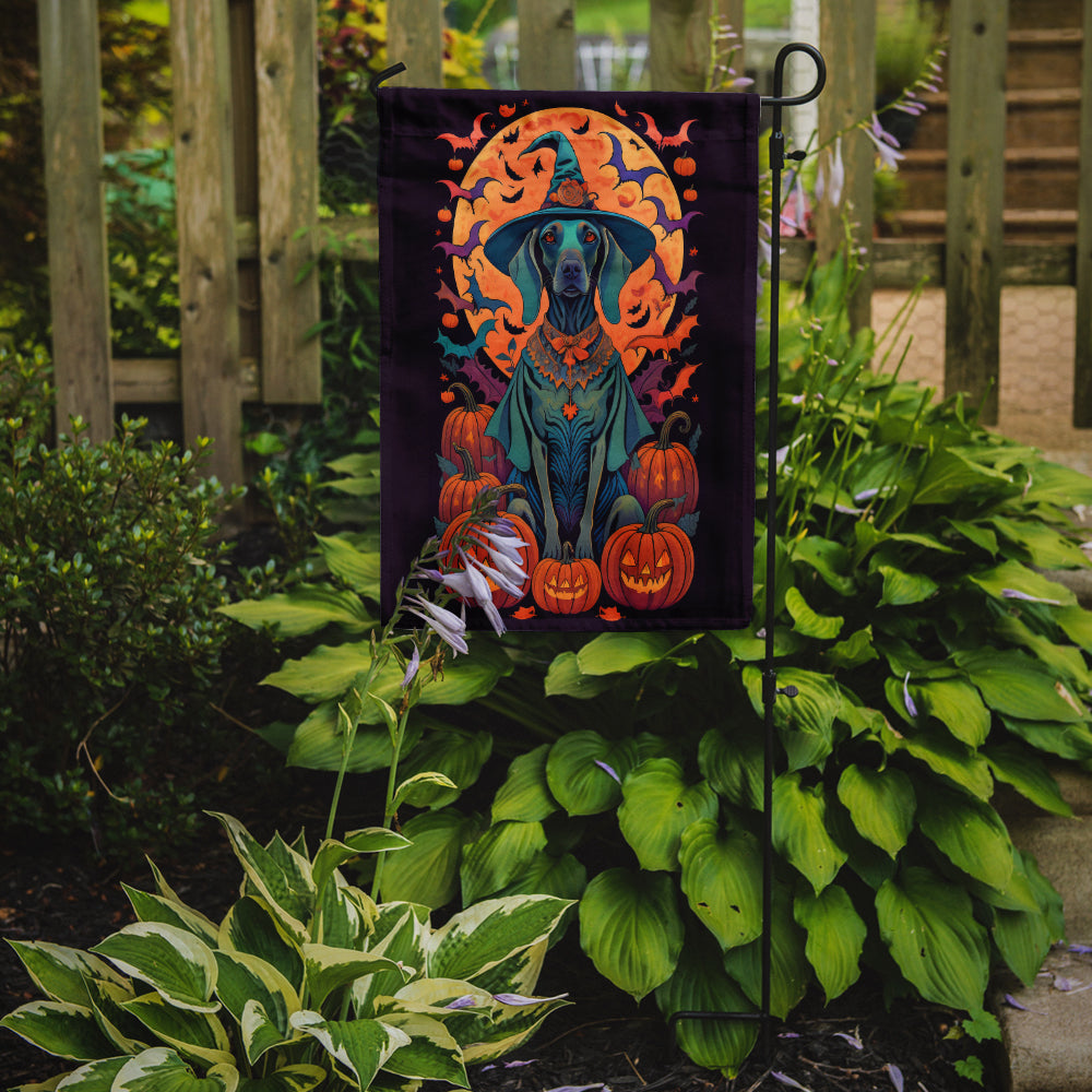 Weimaraner Witchy Halloween Garden Flag