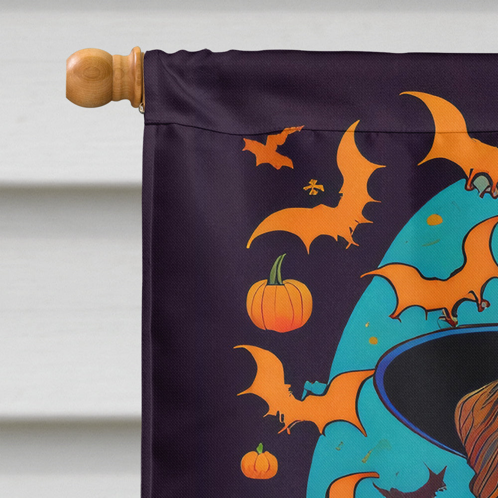 Welsh Terrier Witchy Halloween House Flag  the-store.com.