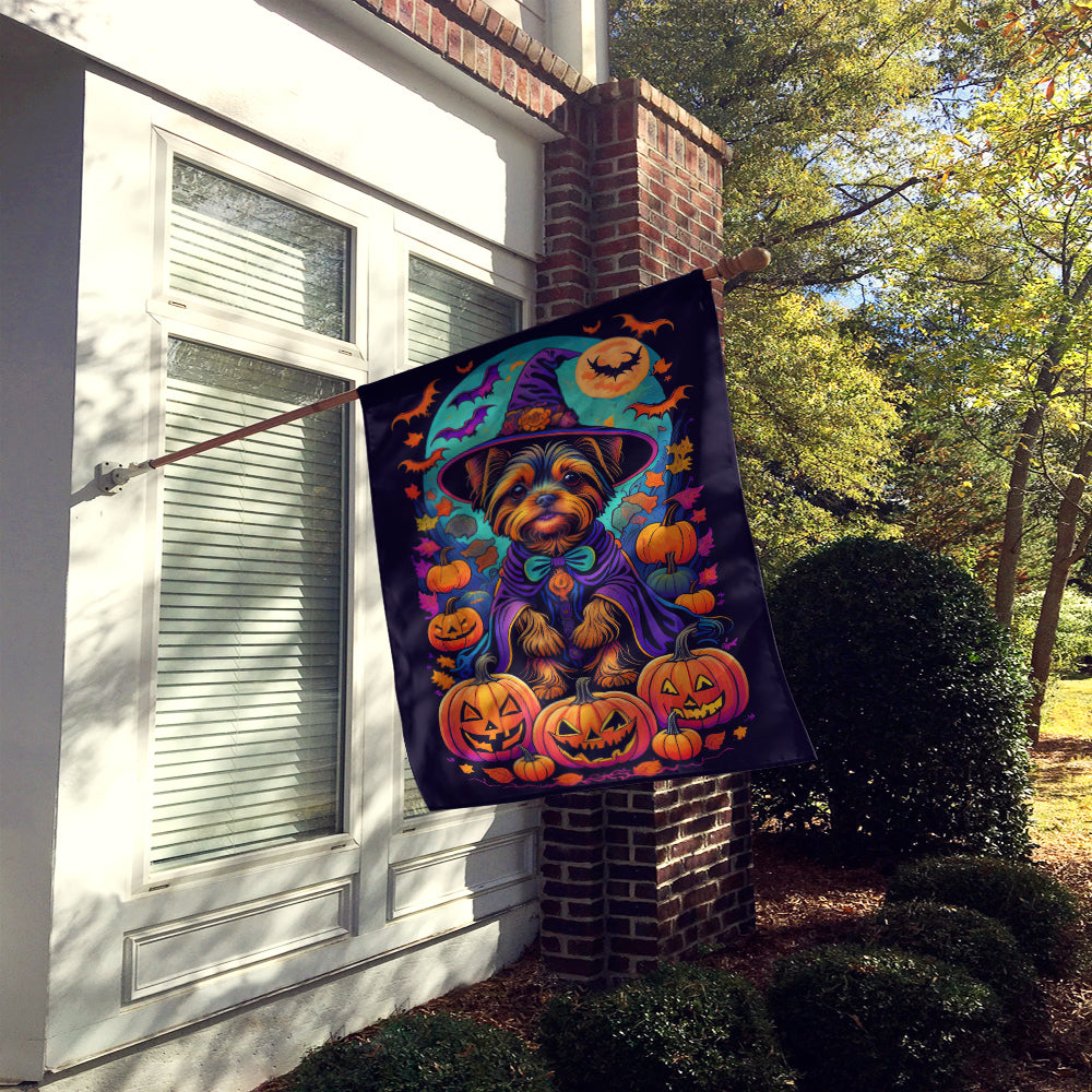 Buy this Yorkie Witchy Halloween House Flag