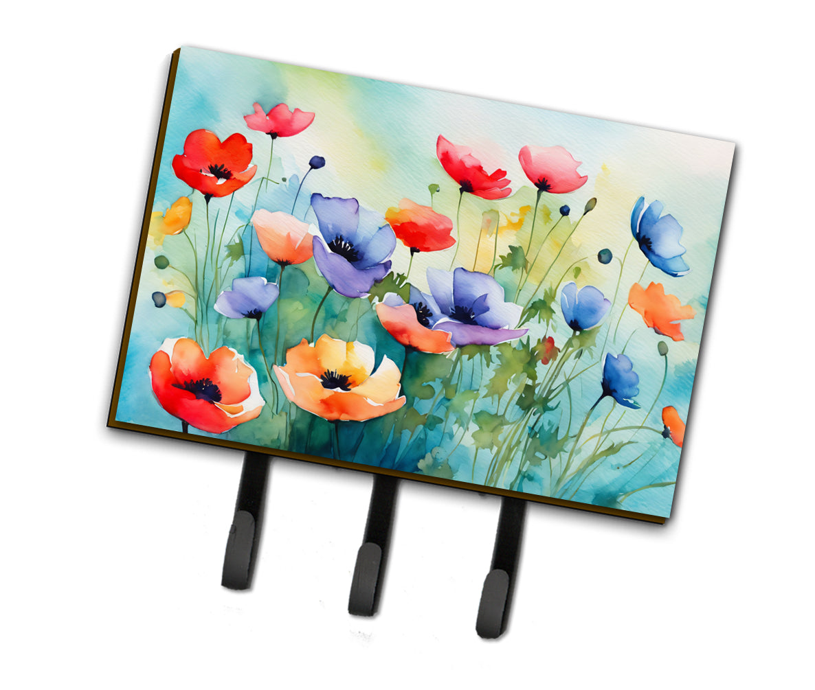 Buy this Anemones in Watercolor Leash or Key Holder