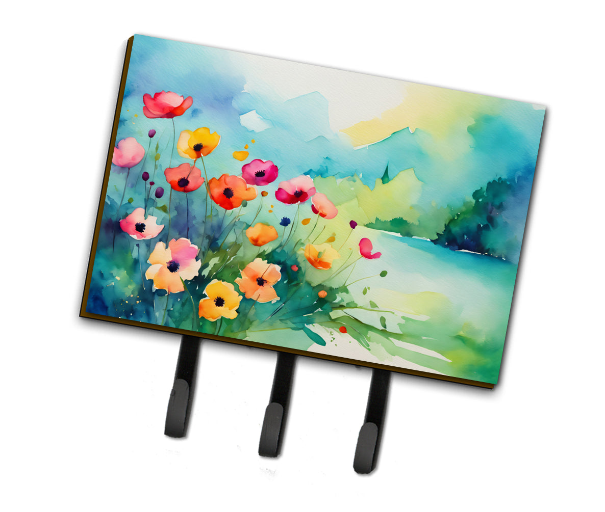 Buy this Anemones in Watercolor Leash or Key Holder