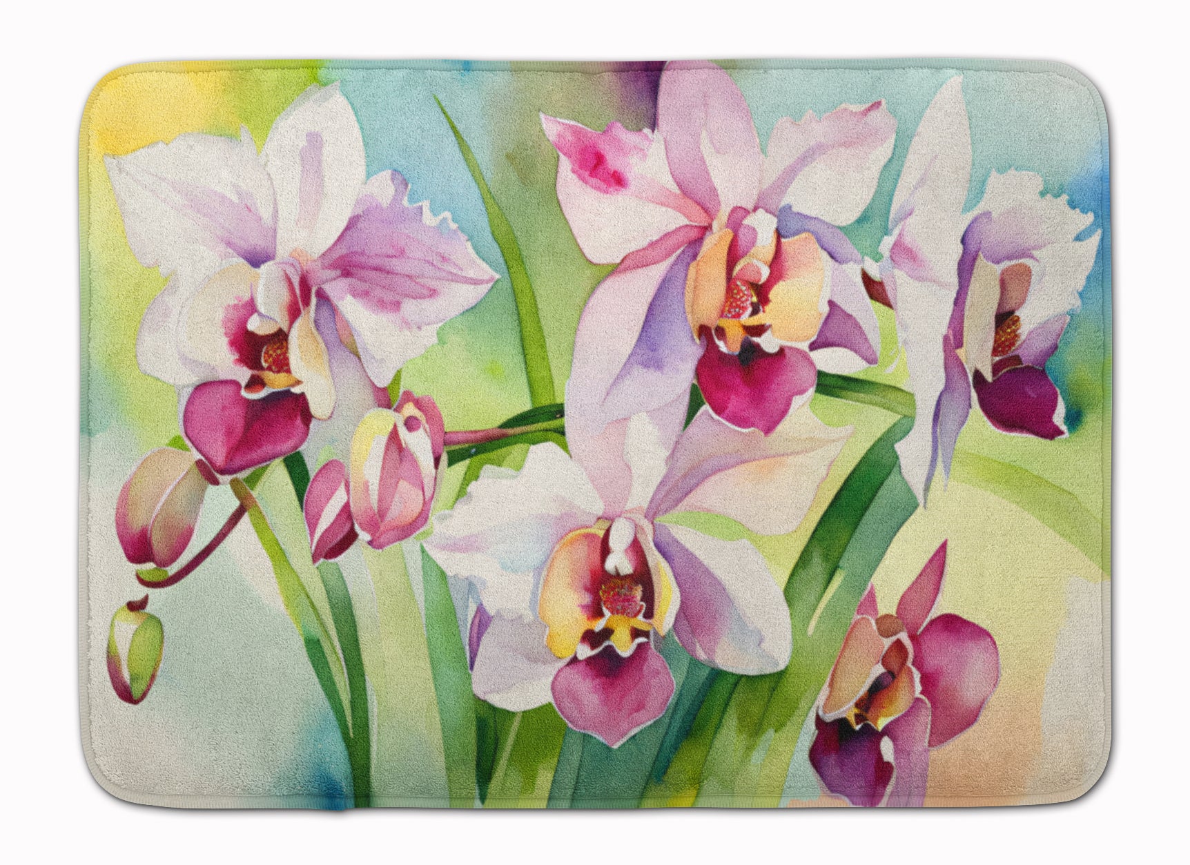 Buy this Orchids in Watercolor Memory Foam Kitchen Mat