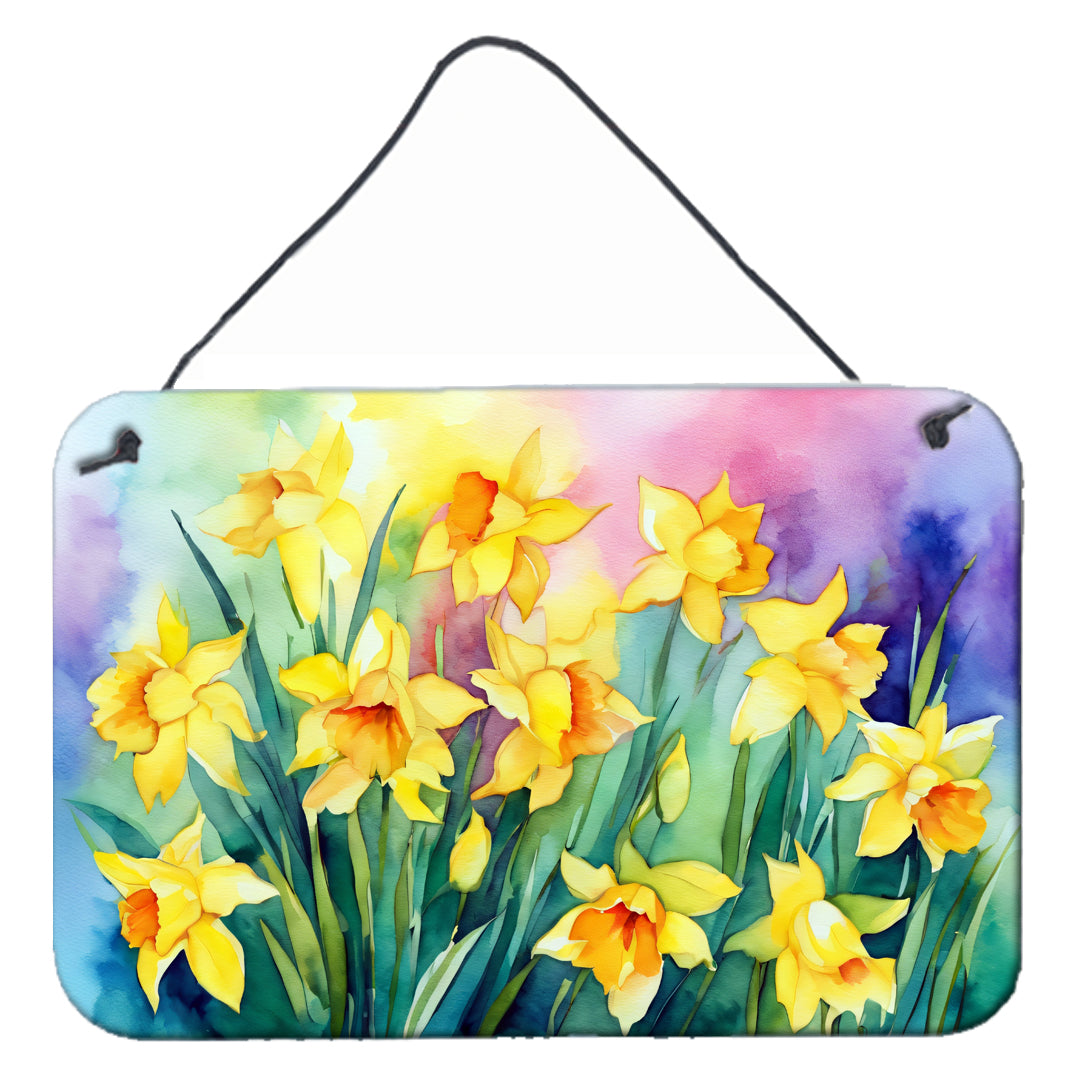 Buy this Daffodils in Watercolor Wall or Door Hanging Prints