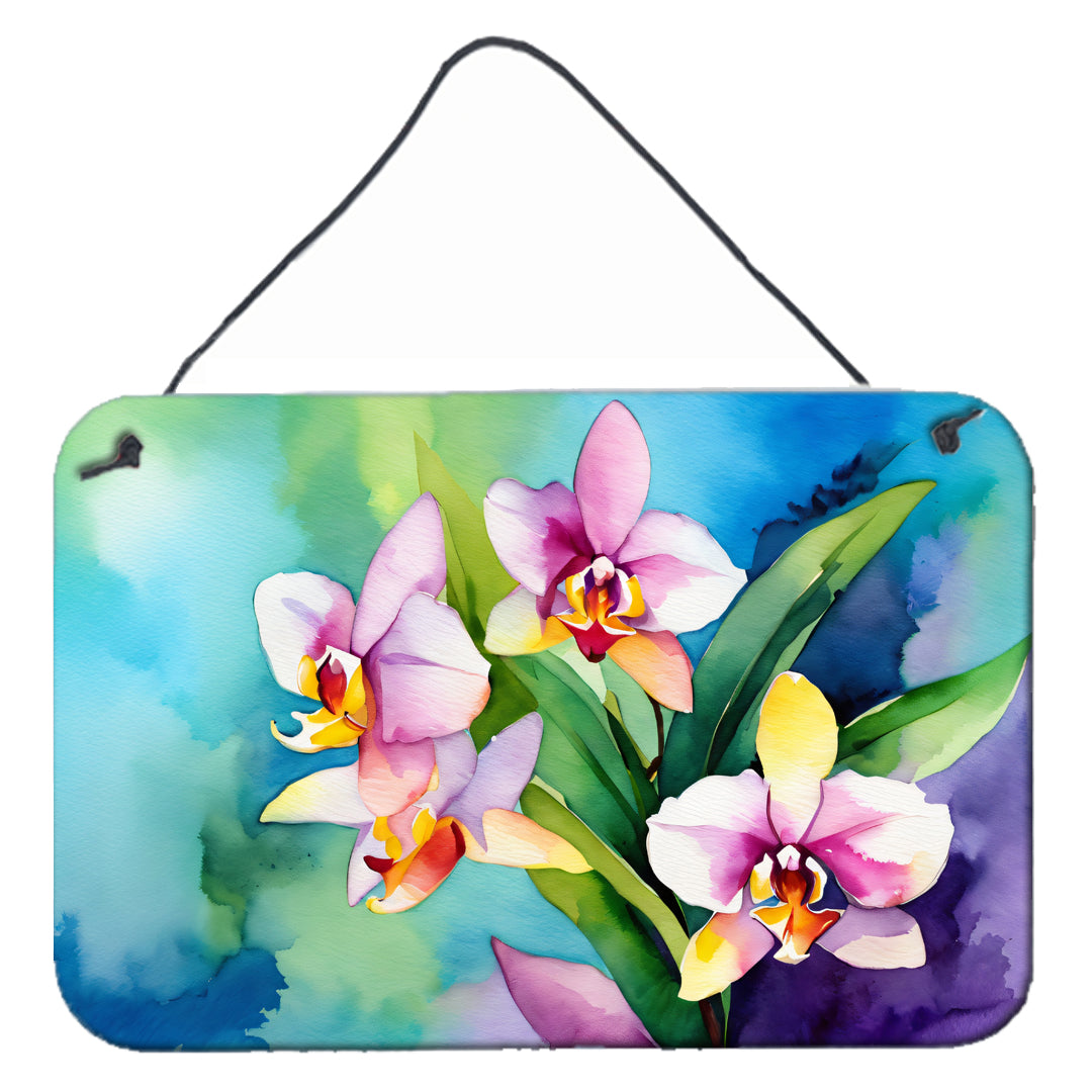 Buy this Orchids in Watercolor Wall or Door Hanging Prints