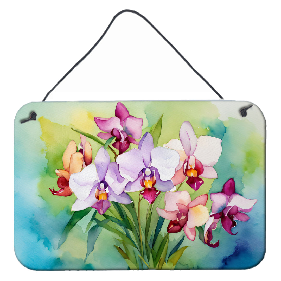 Buy this Orchids in Watercolor Wall or Door Hanging Prints