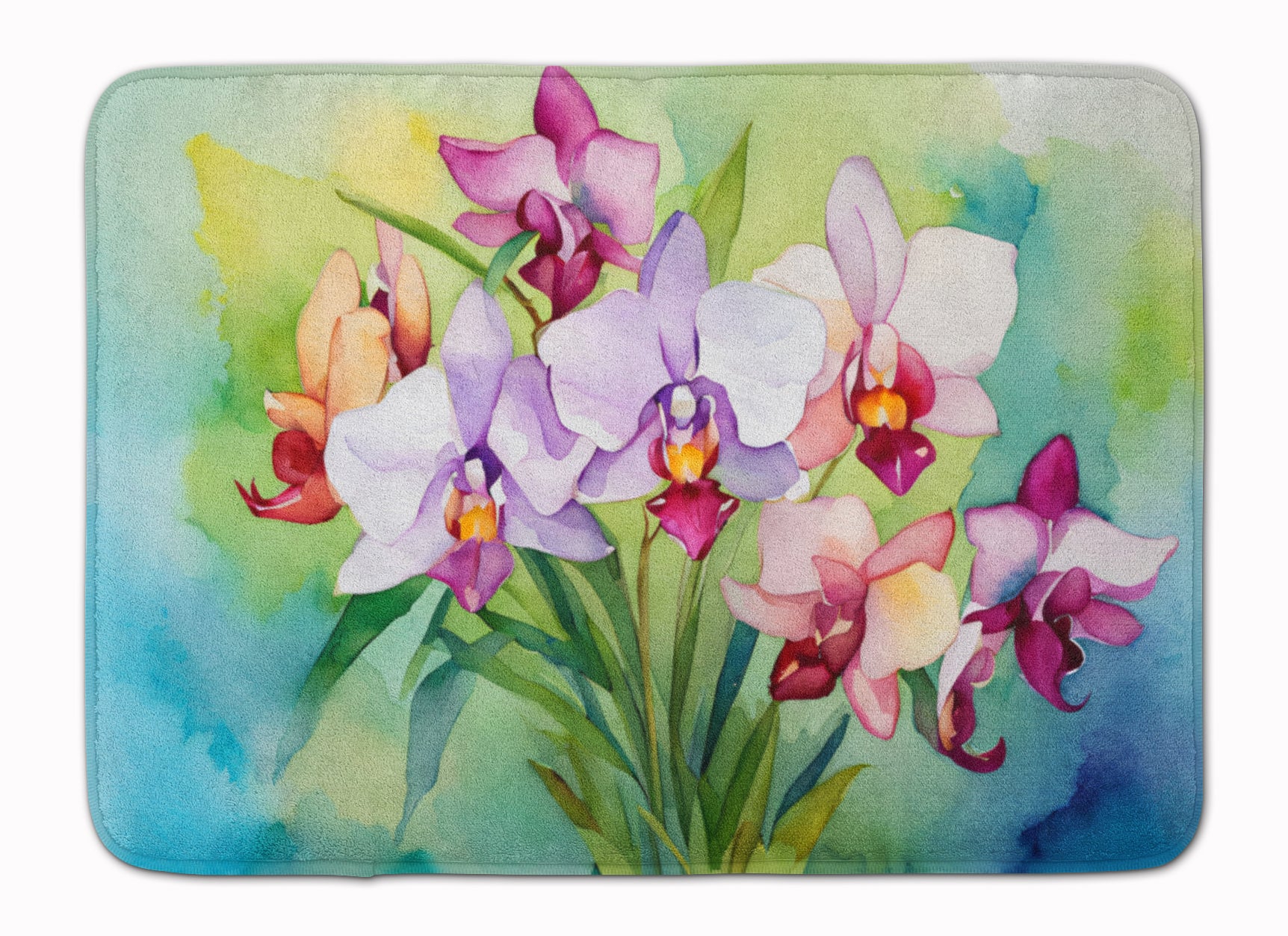 Buy this Orchids in Watercolor Memory Foam Kitchen Mat